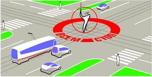 Сигналы регулировщика - рука поднята вверх Сигналы регулировщика