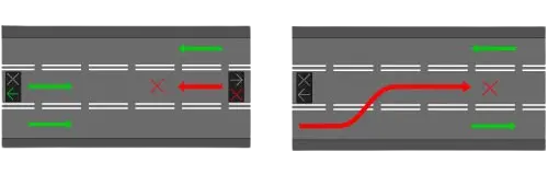 Сигналы реверсивного светофора Сигналы реверсивного светофора